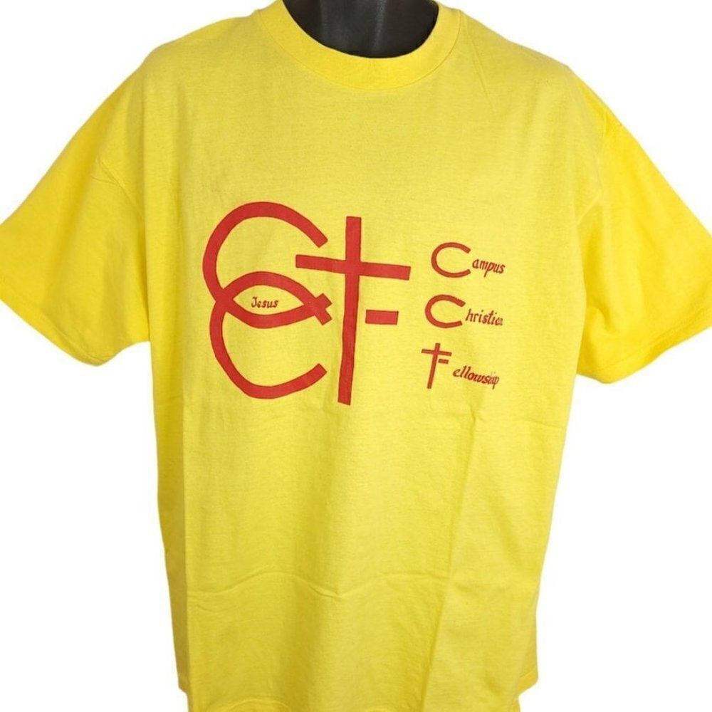 Campus Christian Fellowship T Shirt Vintage 90s College Club Mens Size XL
